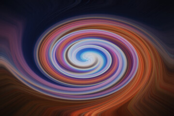Multicolored and abstract twirl made in an artistic and creative way