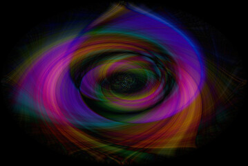 Multicolored and abstract twirl made in an artistic and creative way