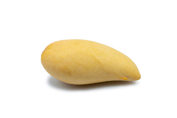 Yellow ripe mango (cultivars : Nam Dok Mai) of Thailand isolated on white background. It's popular and very delicious when eat with mango sticky rice.