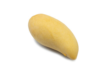 Yellow ripe mango (cultivars : Nam Dok Mai) of Thailand isolated on white background. It's popular and very delicious when eat with mango sticky rice.