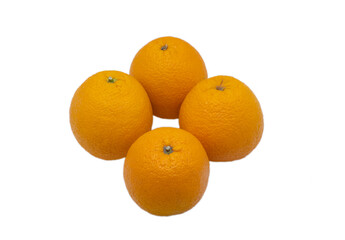 fresh and tasty Valencia orange on a white background