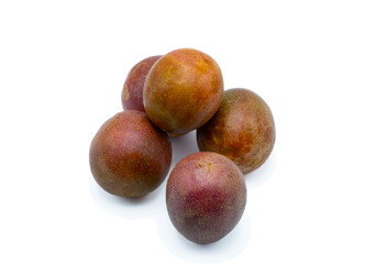 Passion fruit on a white background