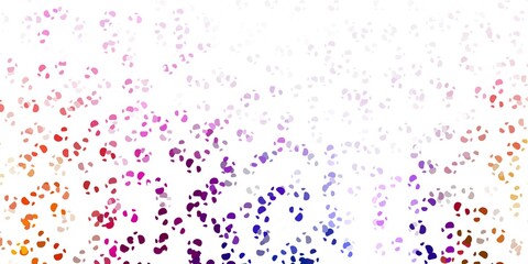 Naklejka premium Light pink, yellow vector backdrop with chaotic shapes.