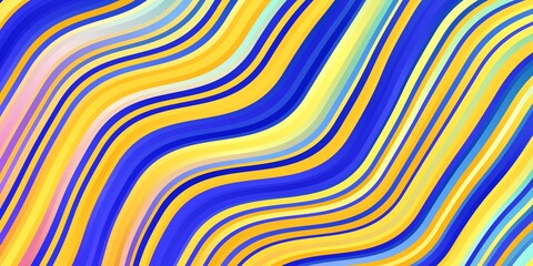 Light Multicolor vector template with wry lines. Colorful illustration in abstract style with bent lines. Pattern for websites, landing pages.