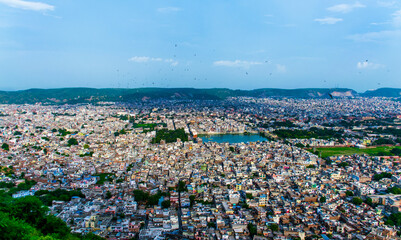 Aerial view of Jaipur city