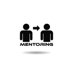 Mentoring concept icon with shadow