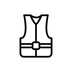 safety vest icon vector illustration outline style. summer icon set.