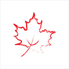 Maple leaf canadian icon
