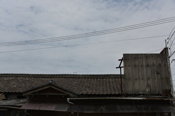 日本の岡山県玉野市の古くて美しい建物