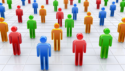 ネットワーク社会をイメージする3DCG