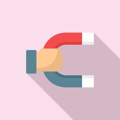 Marketing magnet icon. Flat illustration of marketing magnet vector icon for web design
