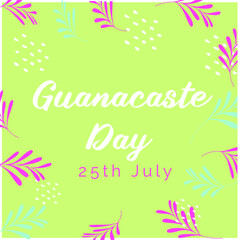 Gauanacaste day costa rica green floral poster 