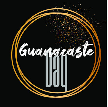 Gauanacaste day costa rica gold black logo poster