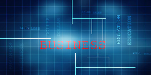 2D Digital Abstract Business Networking background