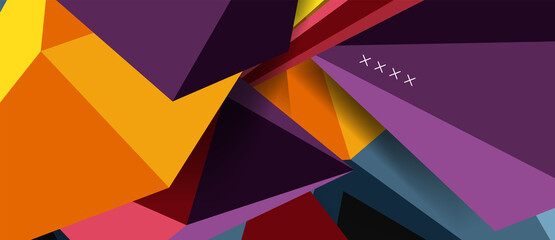 Trendy simple triangle abstract background, dynamic motion concept. Vector Illustration For Wallpaper, Banner, Background, Card, Book Illustration, landing page