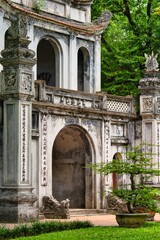 Obraz premium Temple Of Literature- Van Mieu Quoc Tu Giam, Hanoi, Vietnam