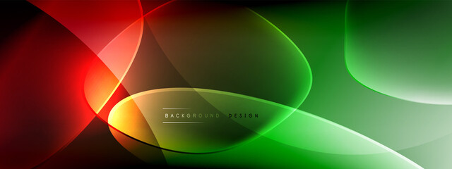 Vector abstract background - liquid bubble shapes on fluid gradient with shadows and light effects. Shiny design template for text