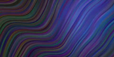 Dark BLUE vector pattern with lines. Abstract gradient illustration with wry lines. Pattern for commercials, ads.