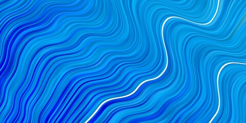 Light BLUE vector backdrop with circular arc. Abstract illustration with gradient bows. Template for your UI design.