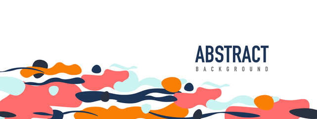 Trendy liquid style shapes abstract design, dynamic vector background for placards, brochures, posters, web landing pages, covers or banners