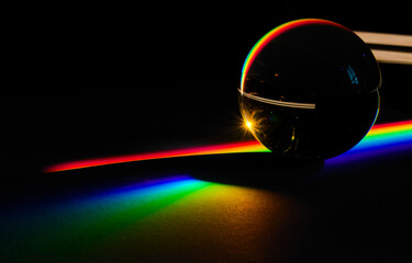 Colors of the rainbow product of Broken light, showing the spectrum of the light being bent by a...