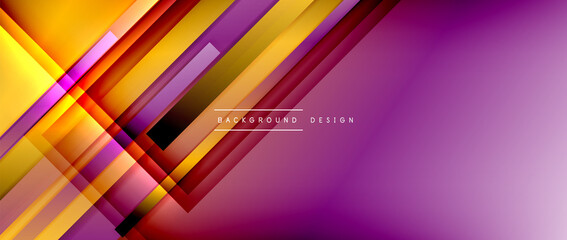 Dynamic lines on fluid color gradient. Trendy geometric abstract background for your text, logo or graphics