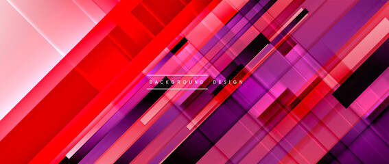 Naklejka premium Dynamic lines on fluid color gradient. Trendy geometric abstract background for your text, logo or graphics