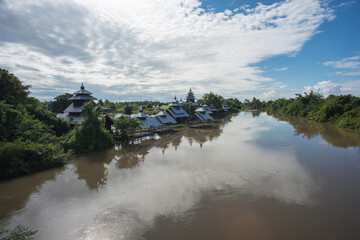 isan thailand landscape in the province udon thani at luang river.