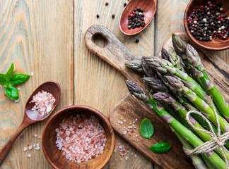 Bunch of green asparagus