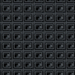 Geometry maze pattern. Vector labyrinthe. Monochrome textured background, seamless background