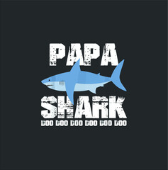 Cool Papa Shark new design vector illustrator