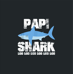 Cool Papi Shark new design vector illustrator