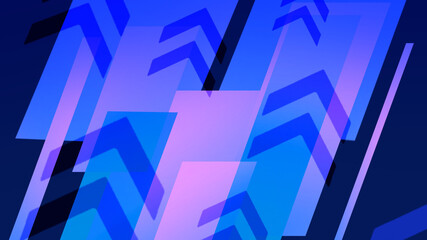  上昇する矢印のイメージの幾何学模様の青い背景イラスト