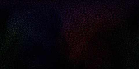 Dark pink, green vector abstract triangle pattern.