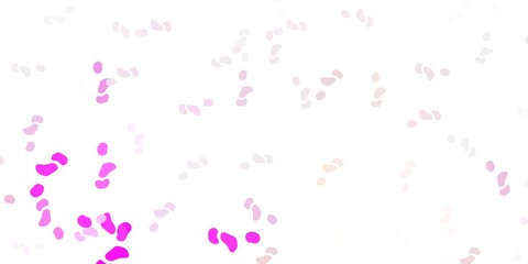 Fototapeta premium Light pink vector background with random forms.