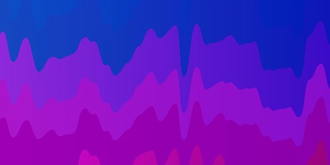Light Pink, Blue vector background with wry lines. Bright illustration with gradient circular arcs. Smart design for your promotions.