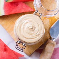 Organic watermelon seed butter, spread rich in antioxidants