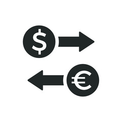 Dollar euro money exchange icon
