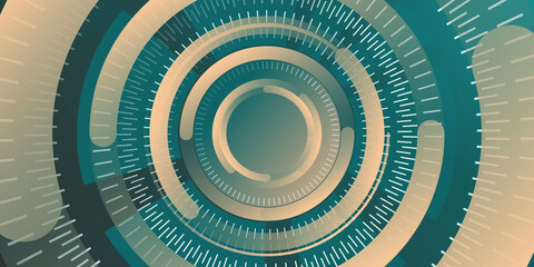 Neon green smooth wave digital abstract background. design of Vector Circuit Board background