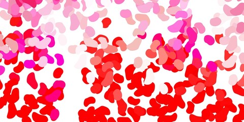 Light red vector background with random forms.