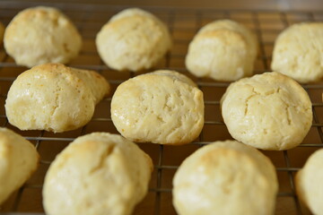 Fresh Homemade Scones on cooling rack