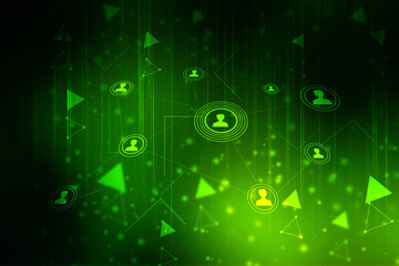 2d illustration Business Network concept
