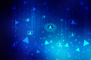 2d illustration Business Network concept
