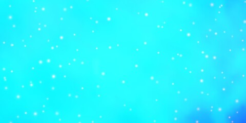 Light BLUE vector background with small and big stars. Modern geometric abstract illustration with stars. Pattern for websites, landing pages.