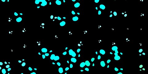 Dark green vector texture with memphis shapes.