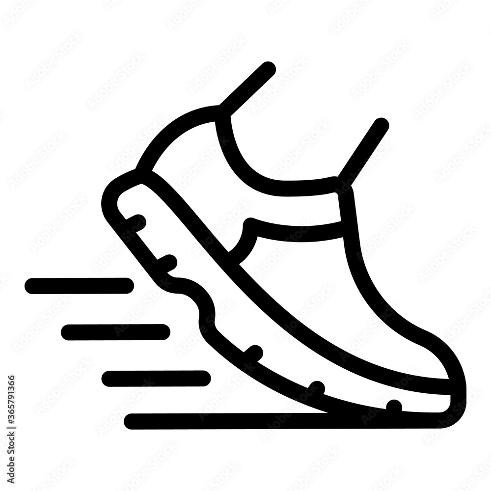 Canvas Prints Running shoes icon. Outline running shoes vector icon for web design isolated on white background - Canvas Prints