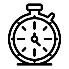 Sport stopwatch icon. Outline sport stopwatch vector icon for web design isolated on white background