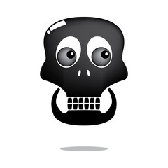 skull icon on white background