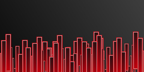 Abstract red white gray black overlap design modern presentation background vector illustration.