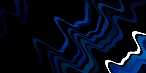 Dark BLUE vector pattern with lines. Abstract illustration with bandy gradient lines. Pattern for ads, commercials.